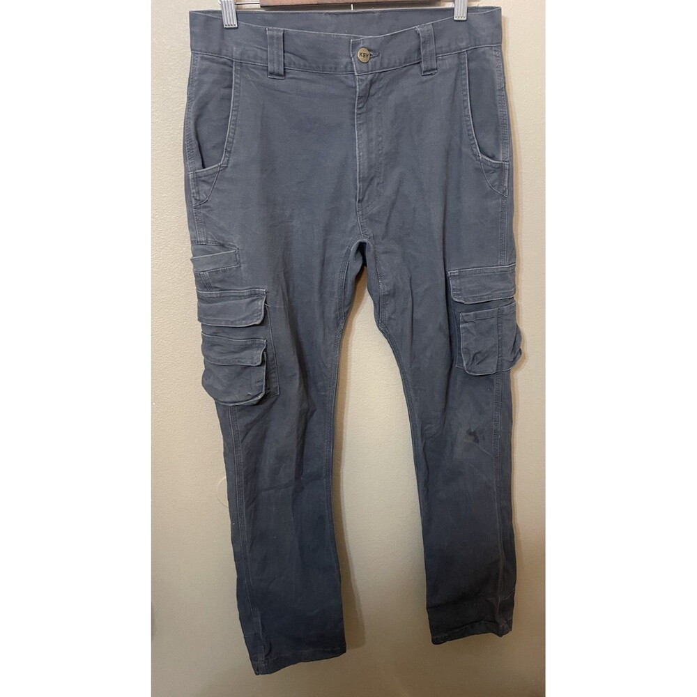 Key Carpenter Work Pants Jeans Size 30x32 Grey Cargo Pants Men’s Work Wear